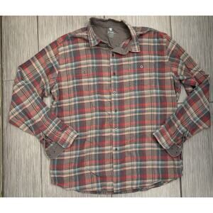 Kuhl Men’s Fugitive Flannel Size XL Cast Iron Cotton/Tencel Plaid